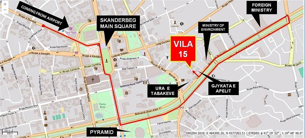 ****  Hotel Vila 15 - Center Tirana Albânia